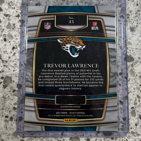 TREVOR LAWRENCE ROOKIE CARD NFL SELECT PANINI JACKSONVILLE JAGUARS 2021 - Picture 2 of 2